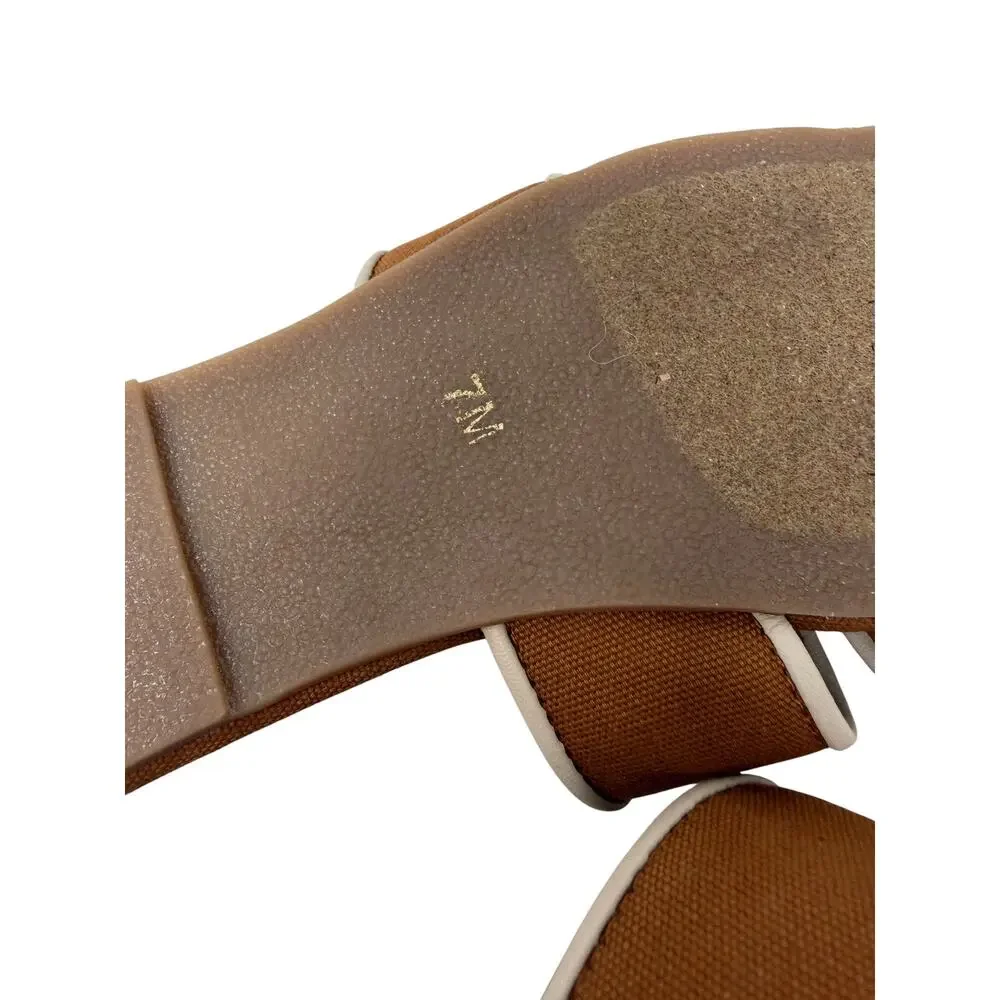 Matisse Biscayne Slide Sandals Woven Square Toe Brown Ivory Women's 7